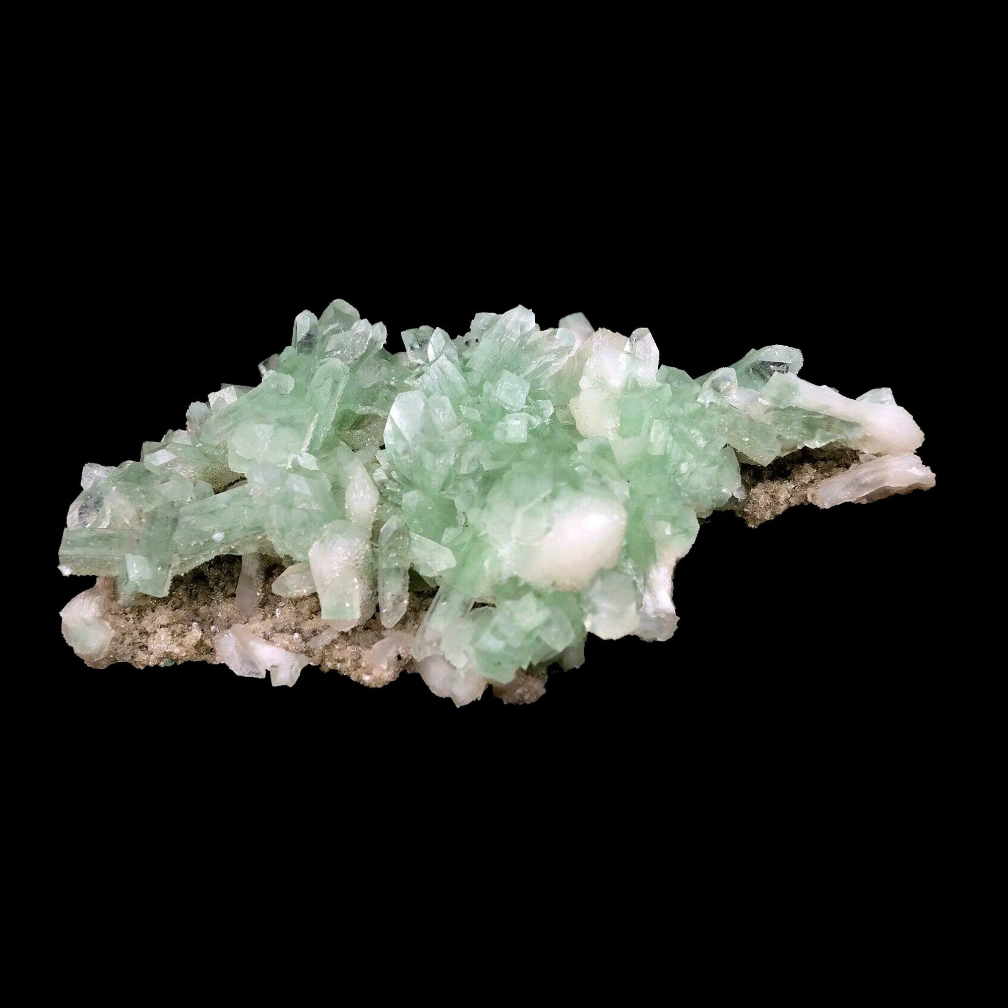Apophyllite green crystal with Stilbite Natural Mineral Specimen - image 4