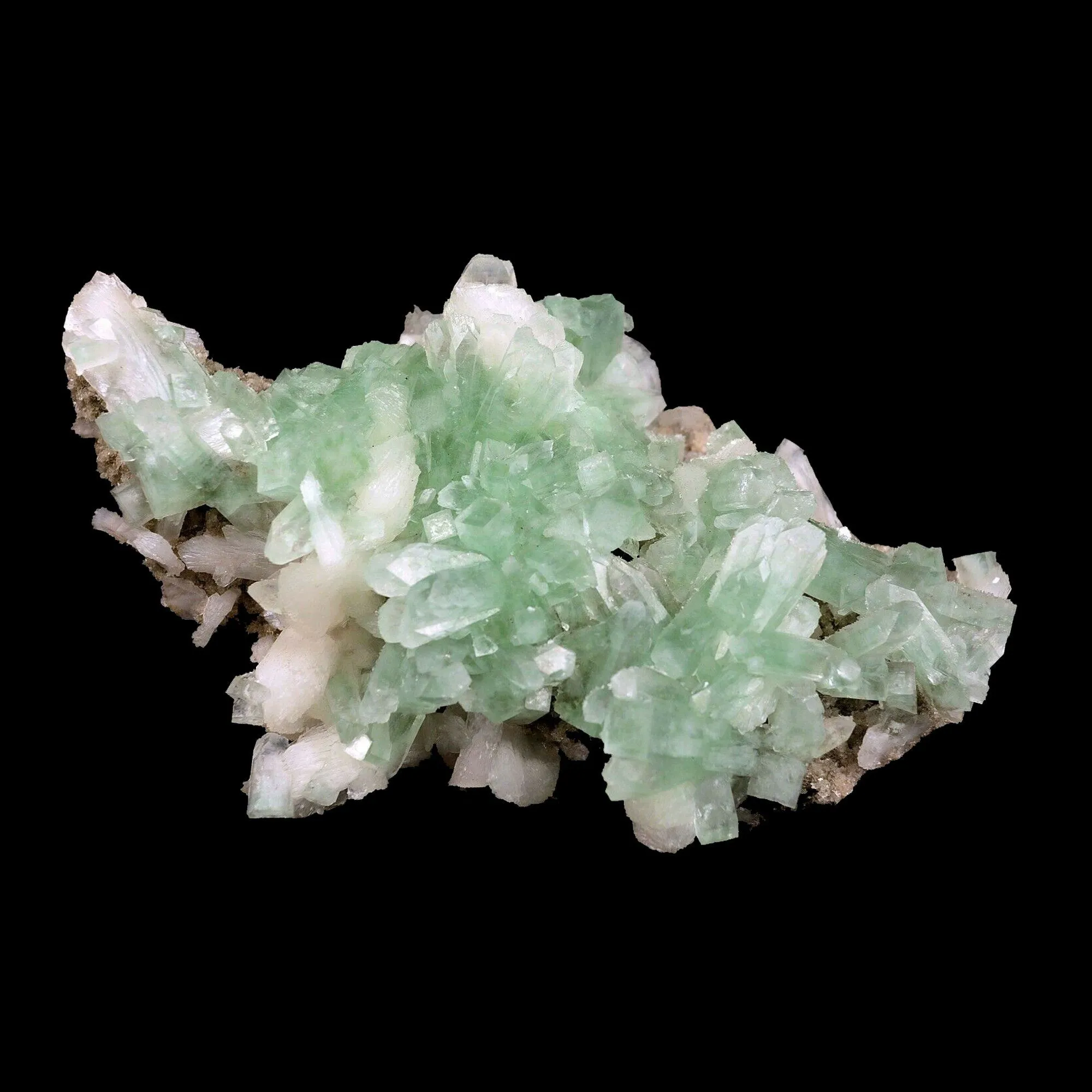 Apophyllite green crystal with Stilbite Natural Mineral Specimen - image 3