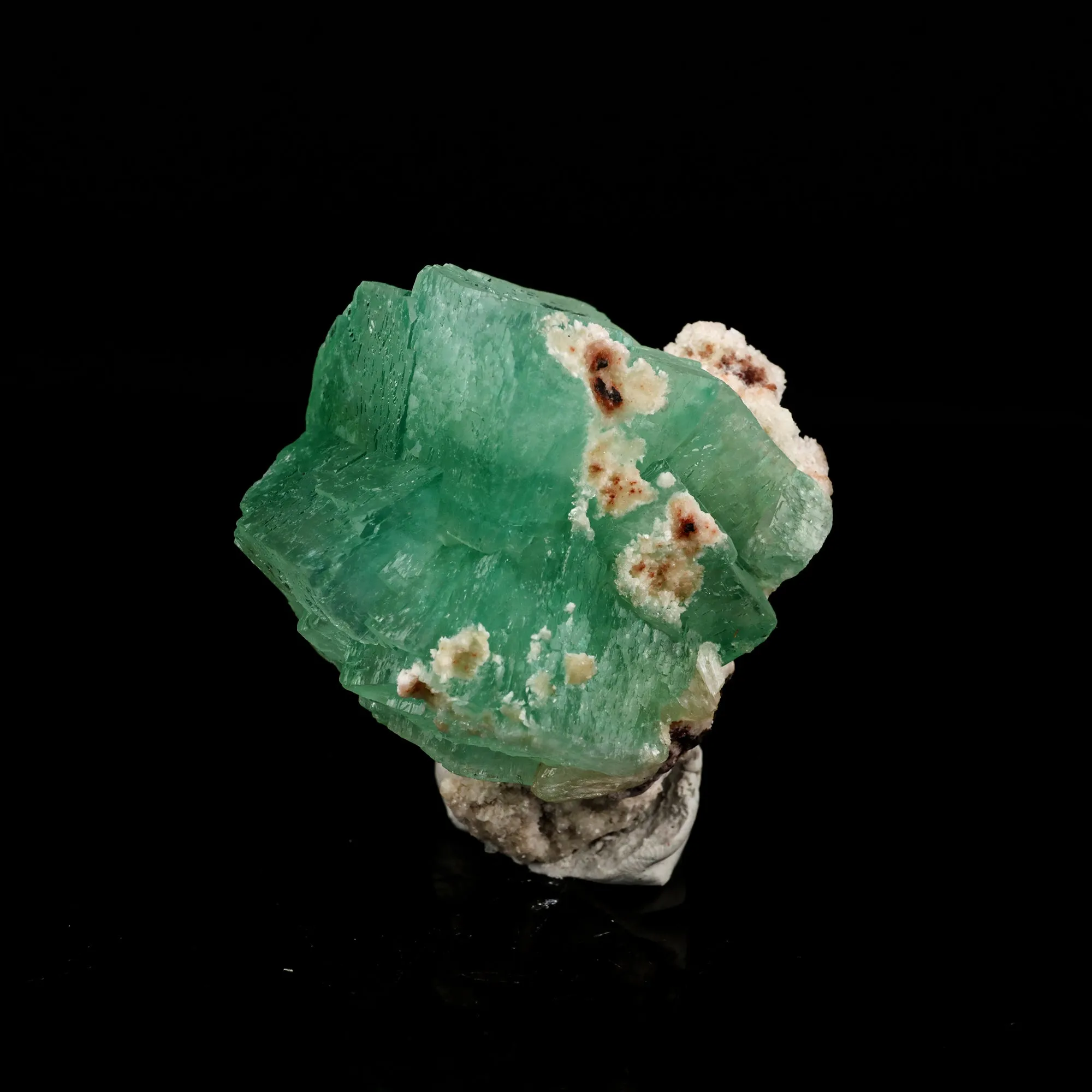 Apophyllite Green Cube on Chalcedony Natural Mineral Specimen - image 2