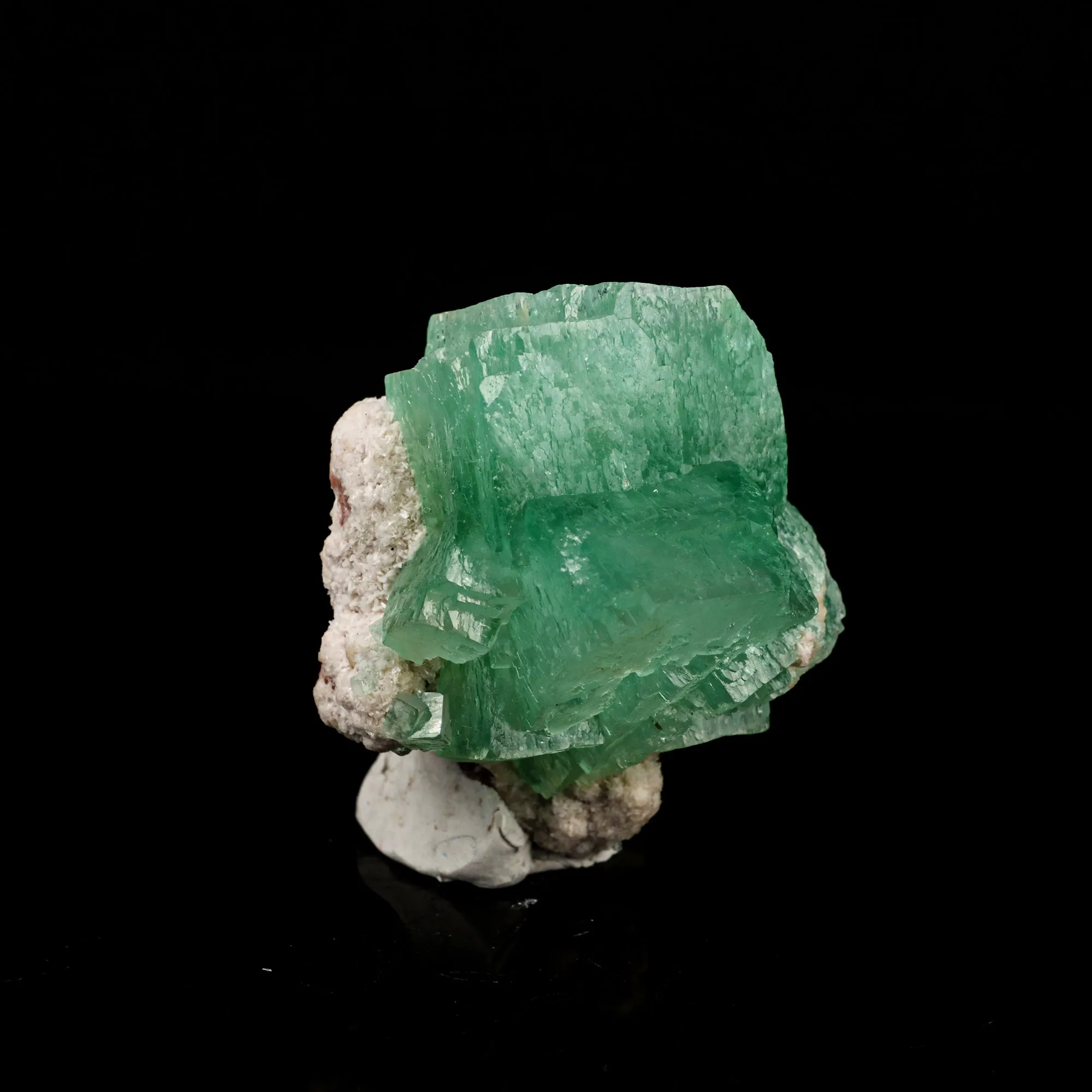 Apophyllite Green Cube on Chalcedony Natural Mineral Specimen - image 3