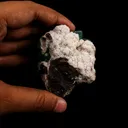 Apophyllite Green Cube on Chalcedony Natural Mineral Specimen - image 4