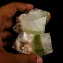 Apophyllite green cube with Heulandite Natural Mineral Specimen - image 4