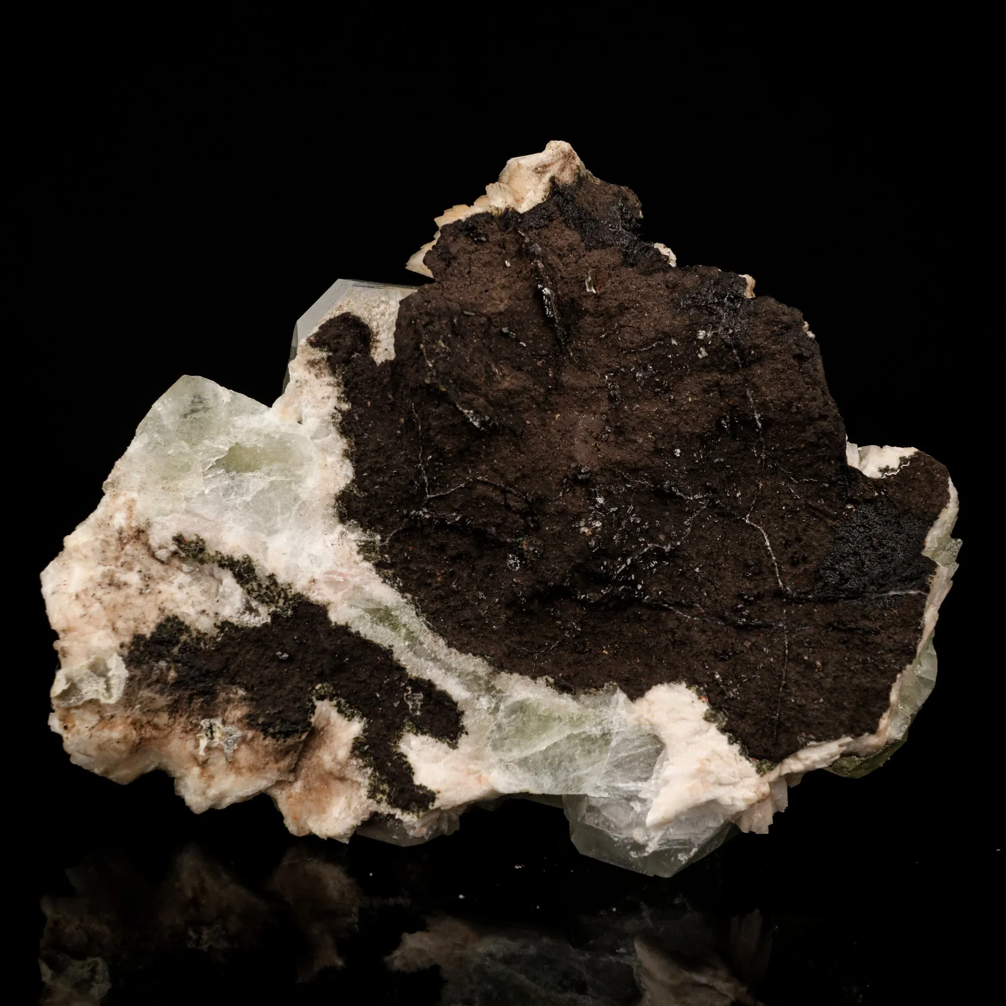 Apophyllite green cube with Heulandite Natural Mineral Specimen - image 4