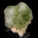 Apophyllite green cube with Heulandite Natural Mineral Specimen - image 1
