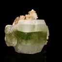 Apophyllite green cube with Heulandite Natural Mineral Specimen - image 2