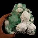 Apophyllite Green Cube with Mordenite Free Standing Natural Mineral Specimen - image 4