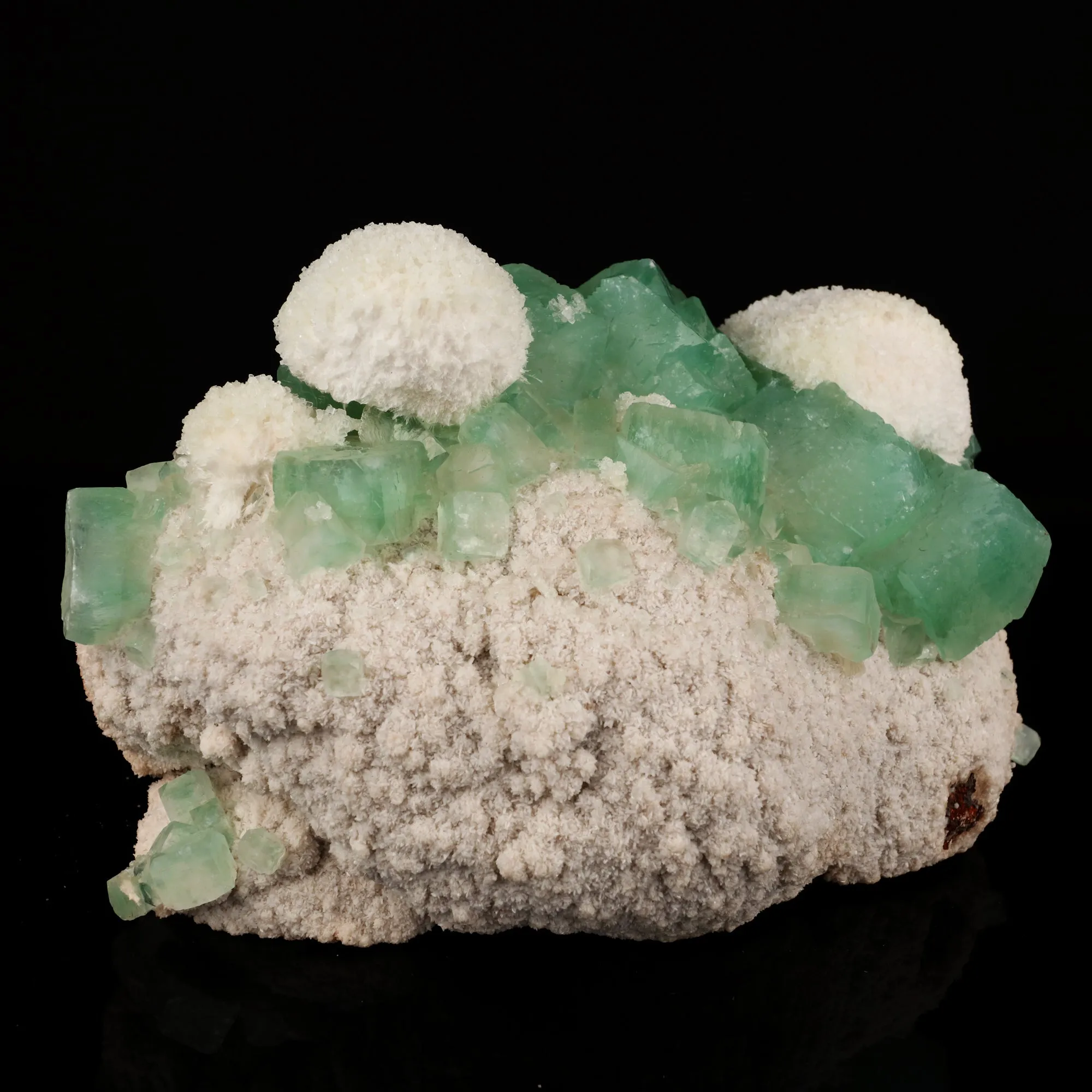 Apophyllite Green Cube with Mordenite Free Standing Natural Mineral Specimen - image 3