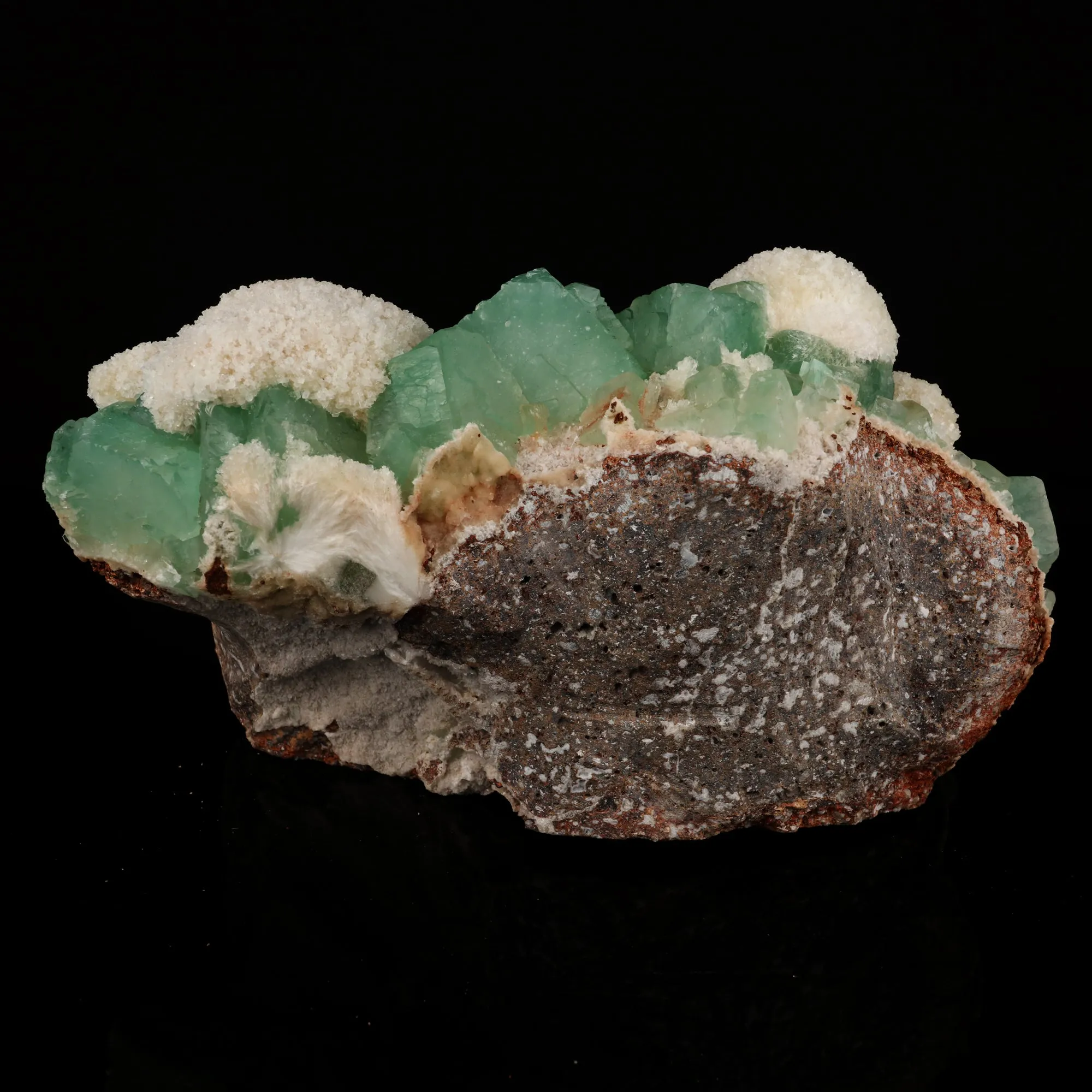 Apophyllite Green Cube with Mordenite Free Standing Natural Mineral Specimen - image 5