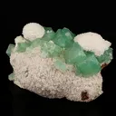 Apophyllite Green Cube with Mordenite Free Standing Natural Mineral Specimen - image 2