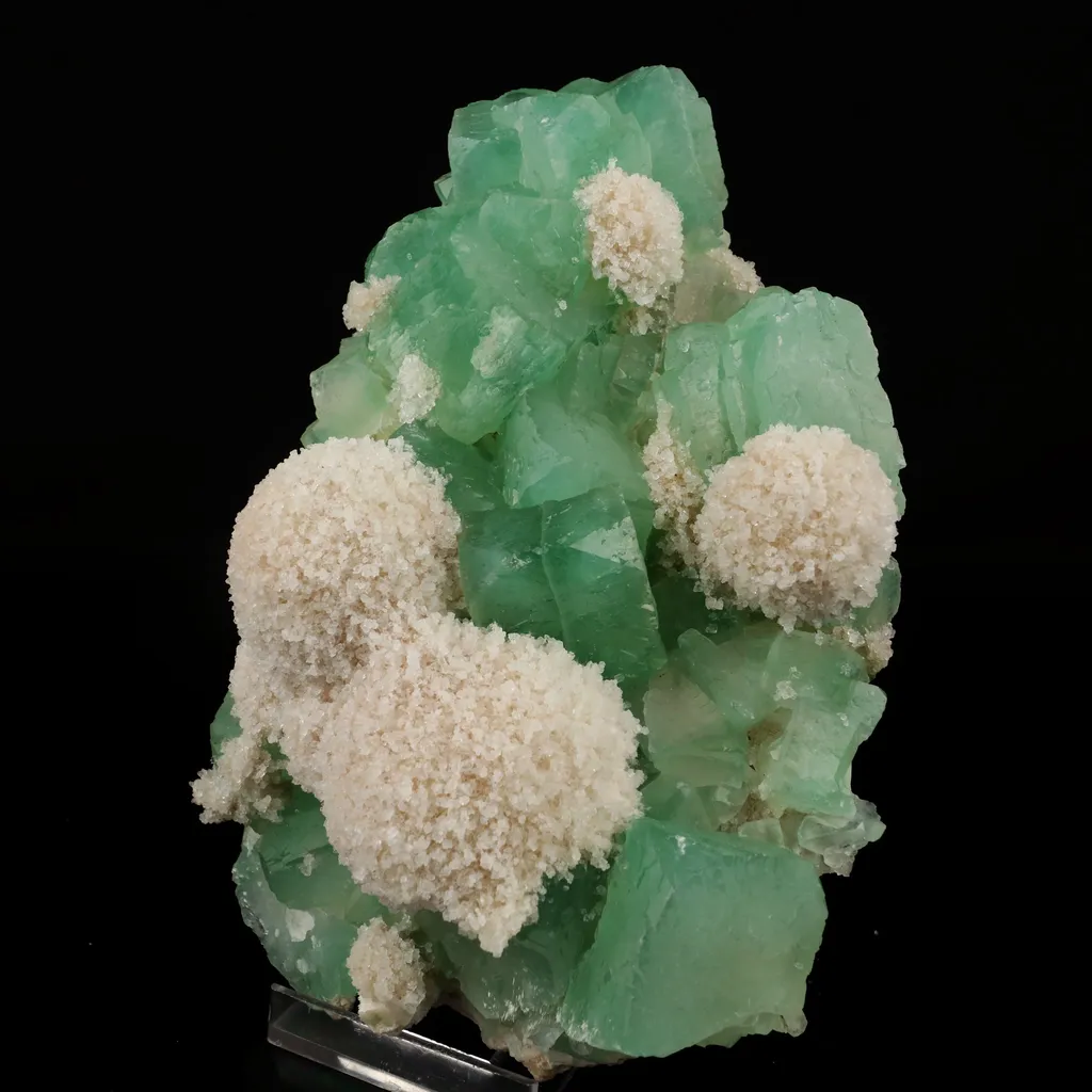 Apophyllite Green Cube with Mordenite Natural Mineral Specimen - image 2