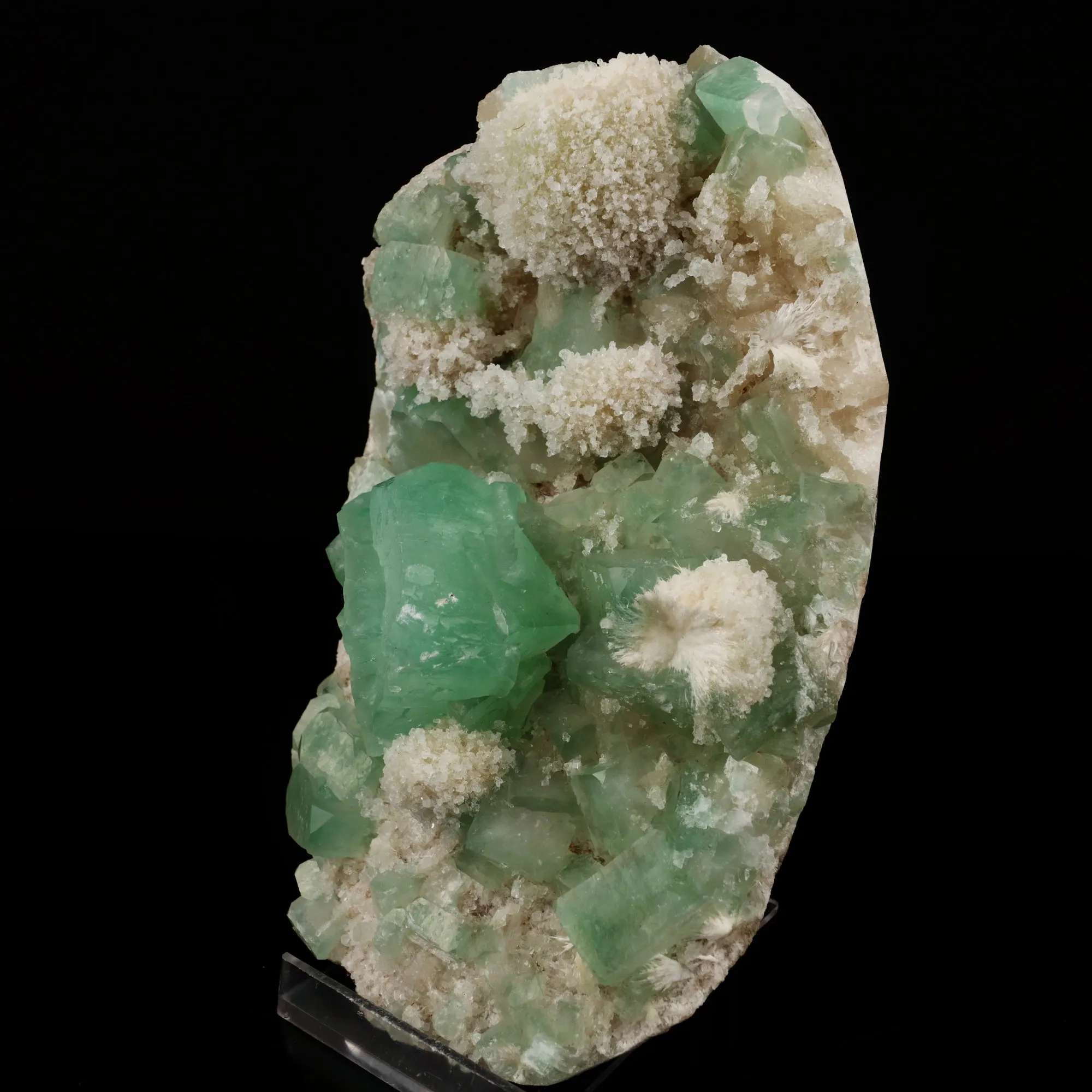 Apophyllite Green Cube with Mordenite Natural Mineral Specimen - image 2