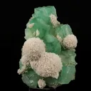 Apophyllite Green Cube with Mordenite Natural Mineral Specimen - image 1