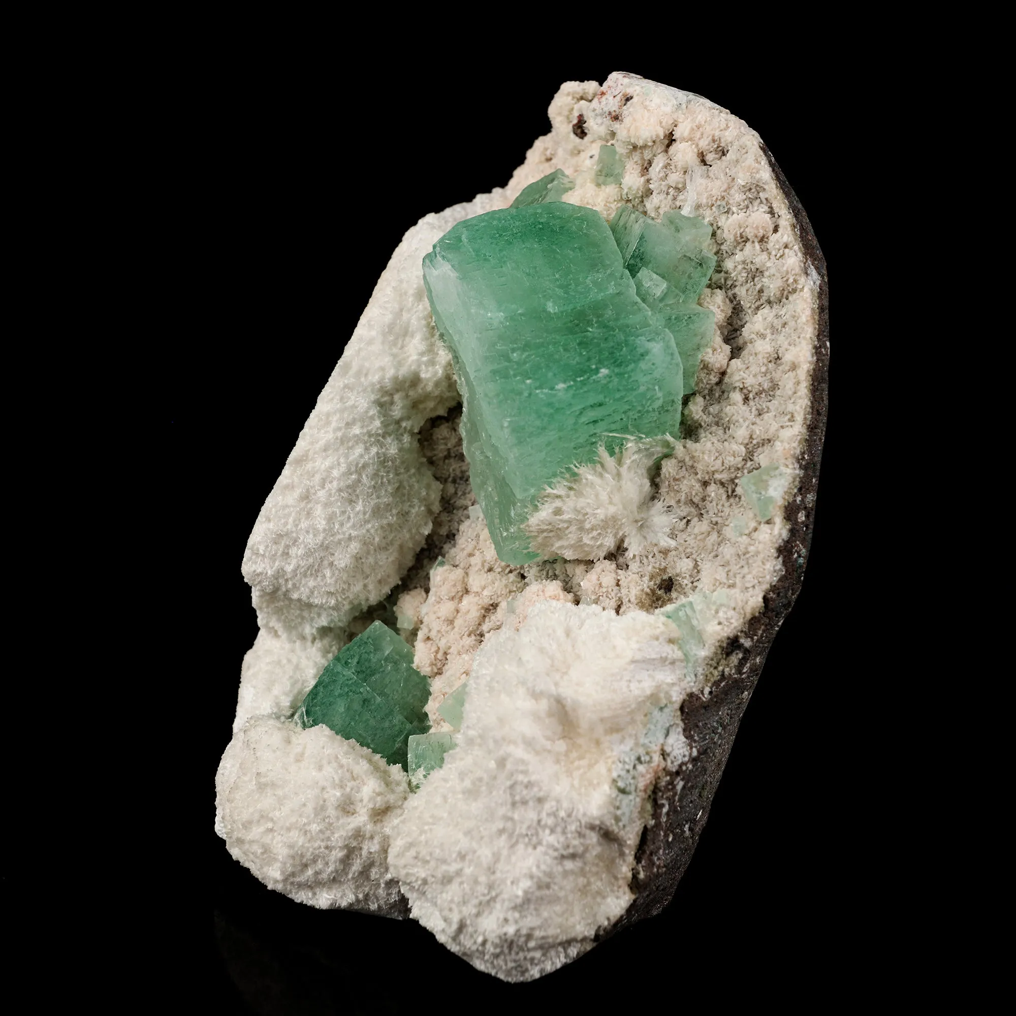 Apophyllite Green Cube with Mordenite Natural Mineral Specimen - image 2