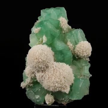 Apophyllite Green Cube with Mordenite Natural Mineral Specimen