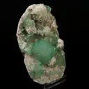 Apophyllite Green Cube with Mordenite Natural Mineral Specimen - image 3