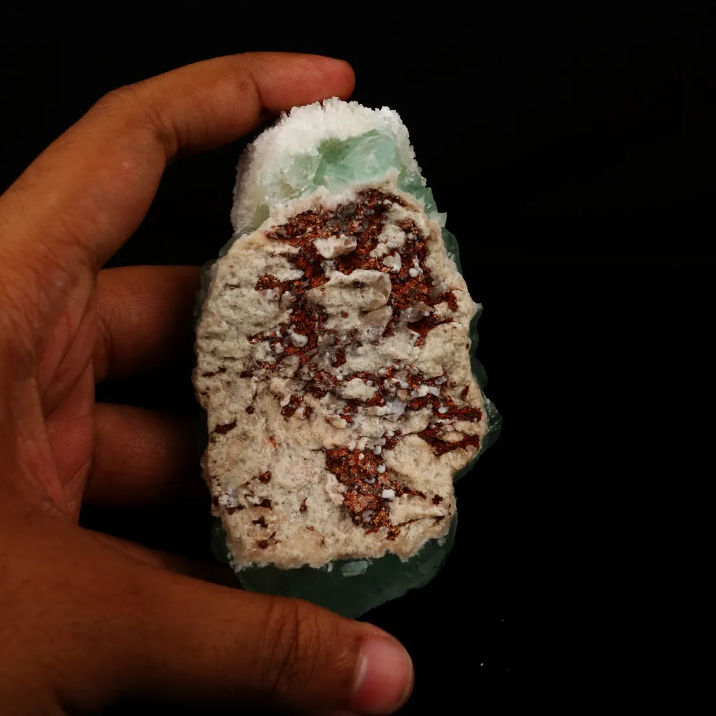 Apophyllite Green Cube with Mordenite Natural Mineral Specimen - image 5