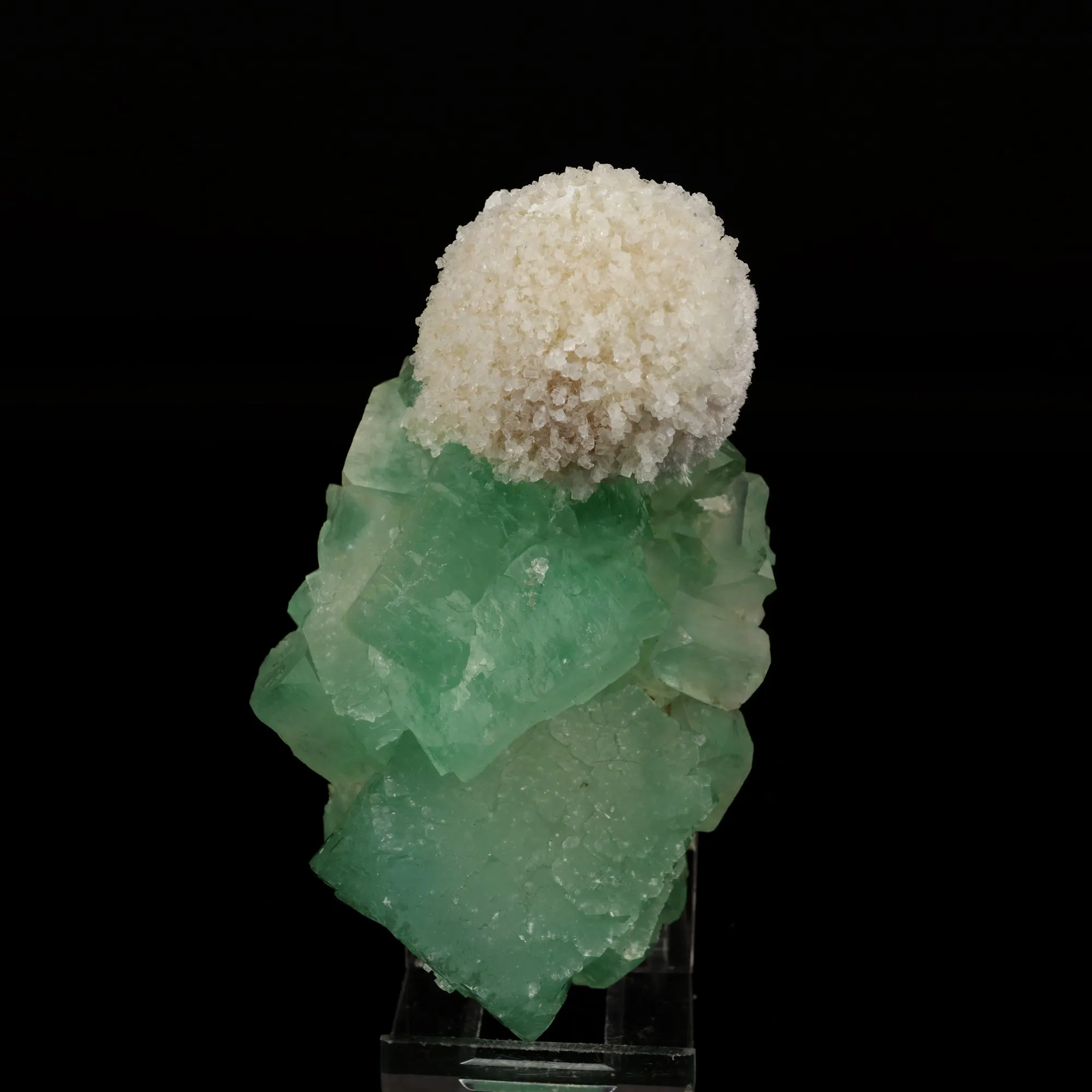 Apophyllite Green Cube with Mordenite Natural Mineral Specimen - image 1