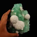 Apophyllite Green Cube with Mordenite Natural Mineral Specimen - image 4