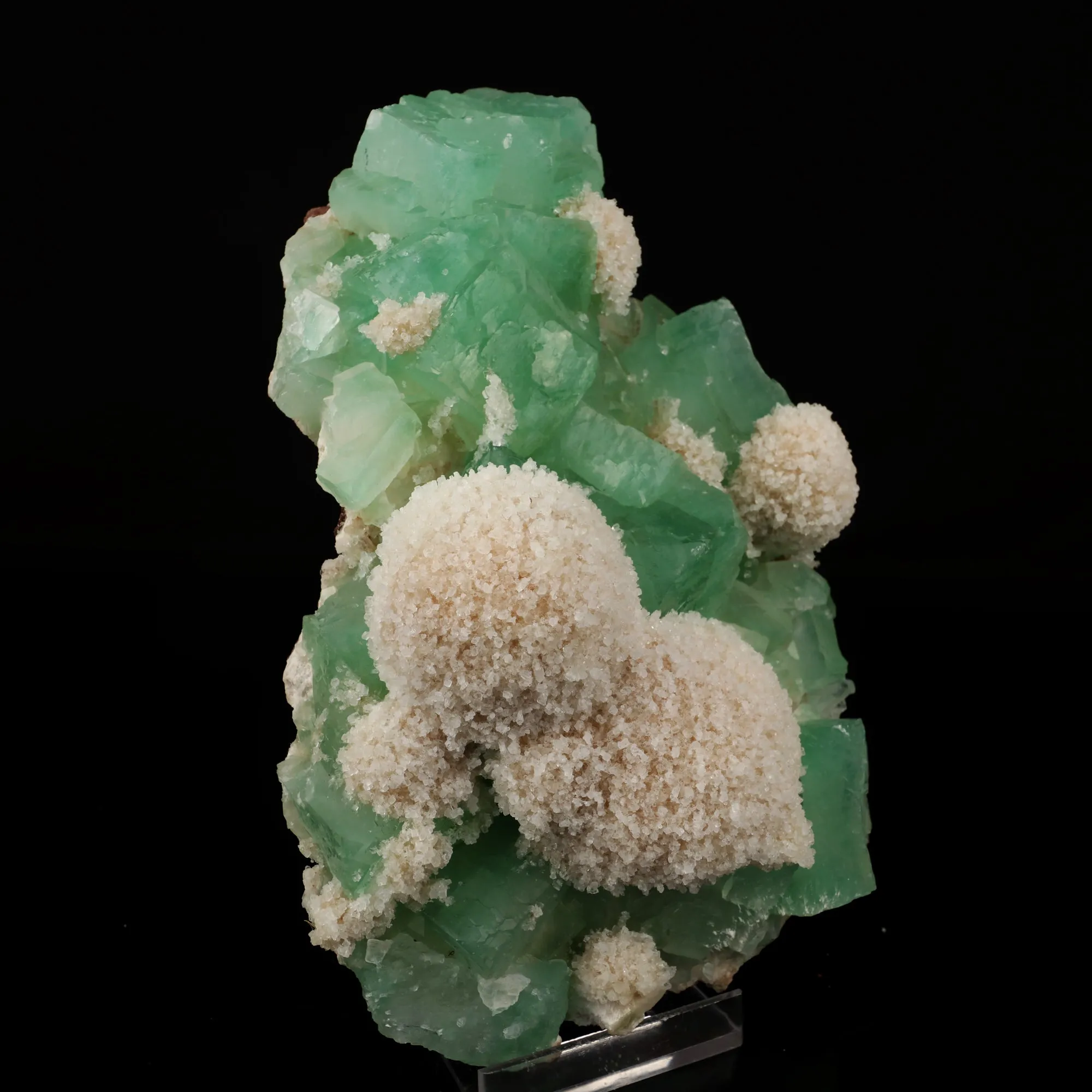 Apophyllite Green Cube with Mordenite Natural Mineral Specimen - image 3