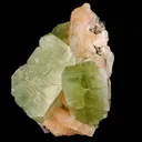 Apophyllite green cube with Stilbite Natural Mineral Specimen - image 2