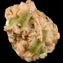 Apophyllite green cube with Stilbite Natural Mineral Specimen - image 2