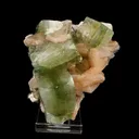 Apophyllite green cube with Stilbite Natural Mineral Specimen - image 1