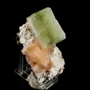 Apophyllite green cube with Stilbite Natural Mineral Specimen - image 3
