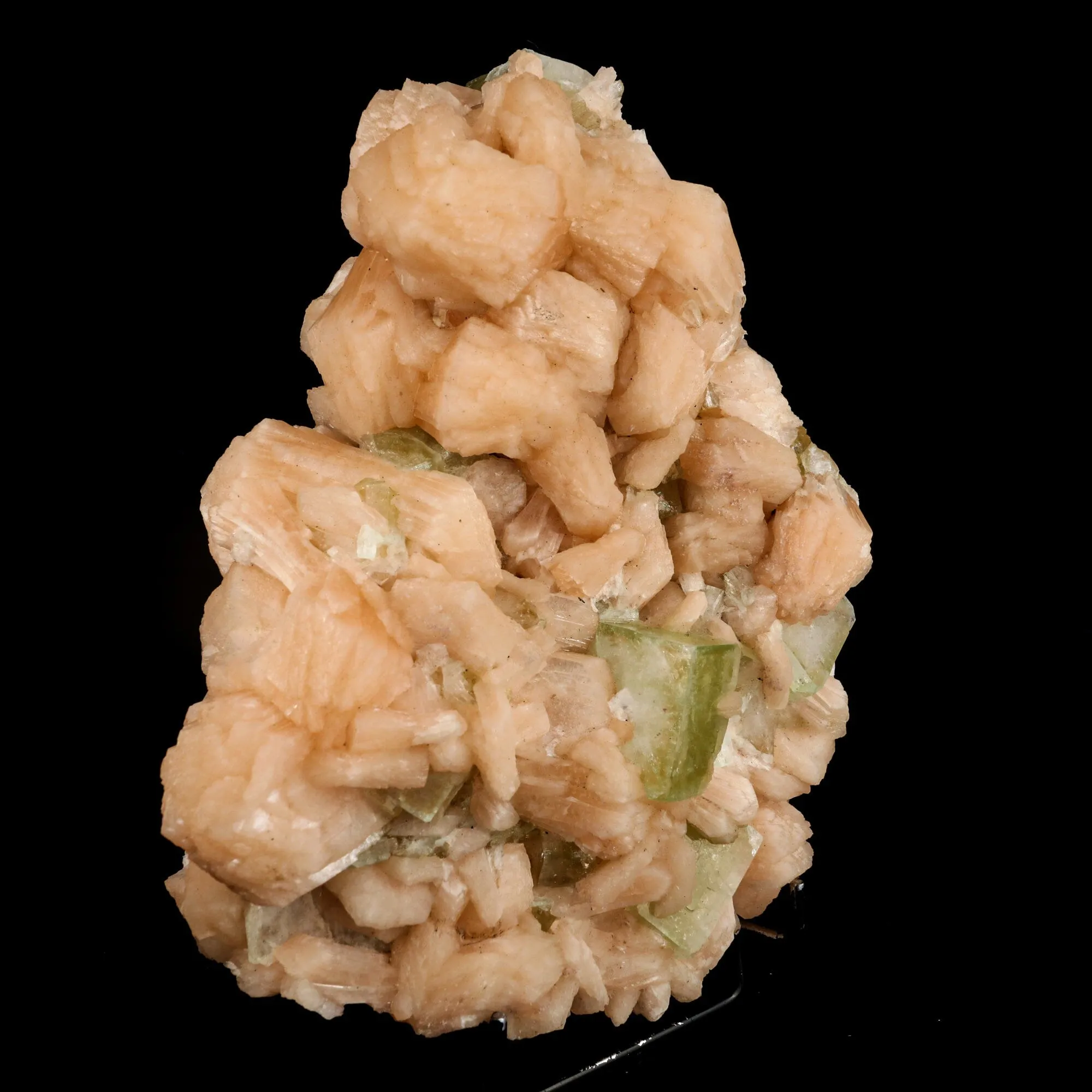 Apophyllite green cube with Stilbite Natural Mineral Specimen - image 3