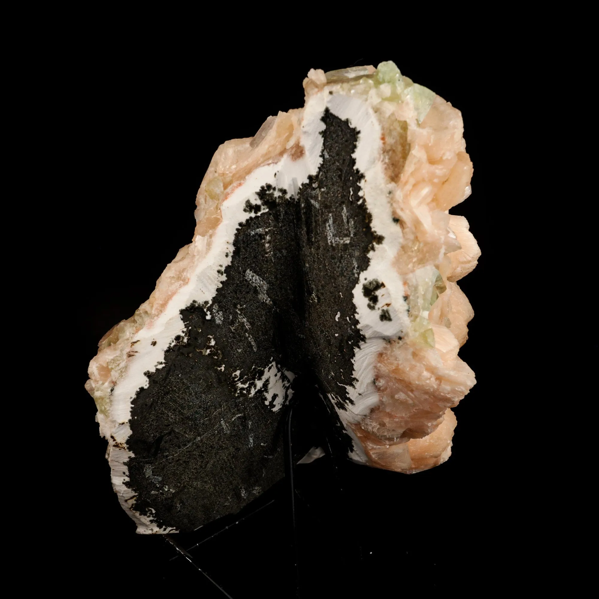 Apophyllite green cube with Stilbite Natural Mineral Specimen - image 6