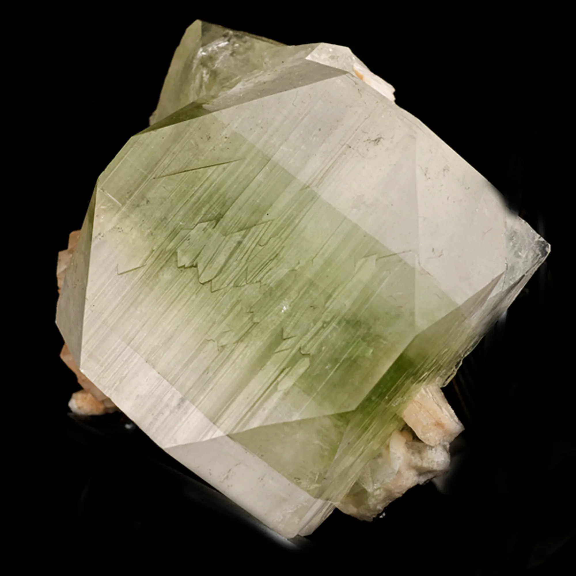 Apophyllite green cube with Stilbite Natural Mineral Specimen - image 2
