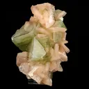 Apophyllite green cube with Stilbite Natural Mineral Specimen - image 1