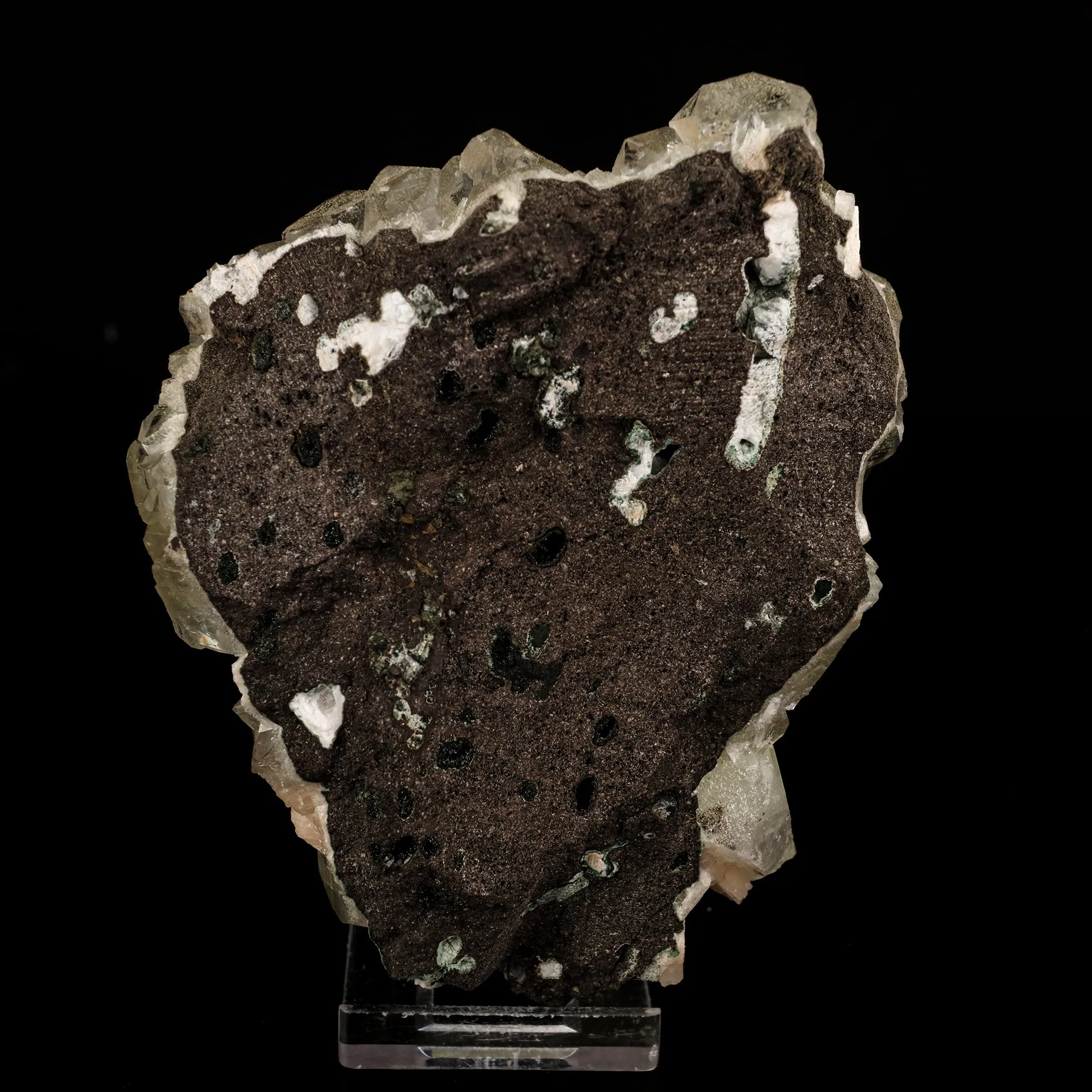 Apophyllite green cube with Stilbite Natural Mineral Specimen - image 5