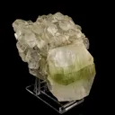 Apophyllite green cube with Stilbite Natural Mineral Specimen - image 2