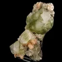 Apophyllite green cube with Stilbite Natural Mineral Specimen - image 2