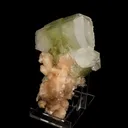 Apophyllite green cube with Stilbite Natural Mineral Specimen - image 3