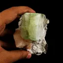 Apophyllite green cube with Stilbite Natural Mineral Specimen - image 4