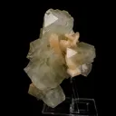Apophyllite green cube with Stilbite Natural Mineral Specimen - image 3