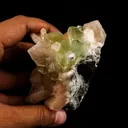 Apophyllite green cube with Stilbite Natural Mineral Specimen - image 5