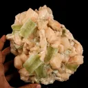 Apophyllite green cube with Stilbite Natural Mineral Specimen - image 4