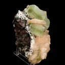 Apophyllite green cube with Stilbite Natural Mineral Specimen - image 2