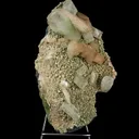 Apophyllite green Cubes with Stilbite and Heulandite Natural Mineral Specimen - image 1