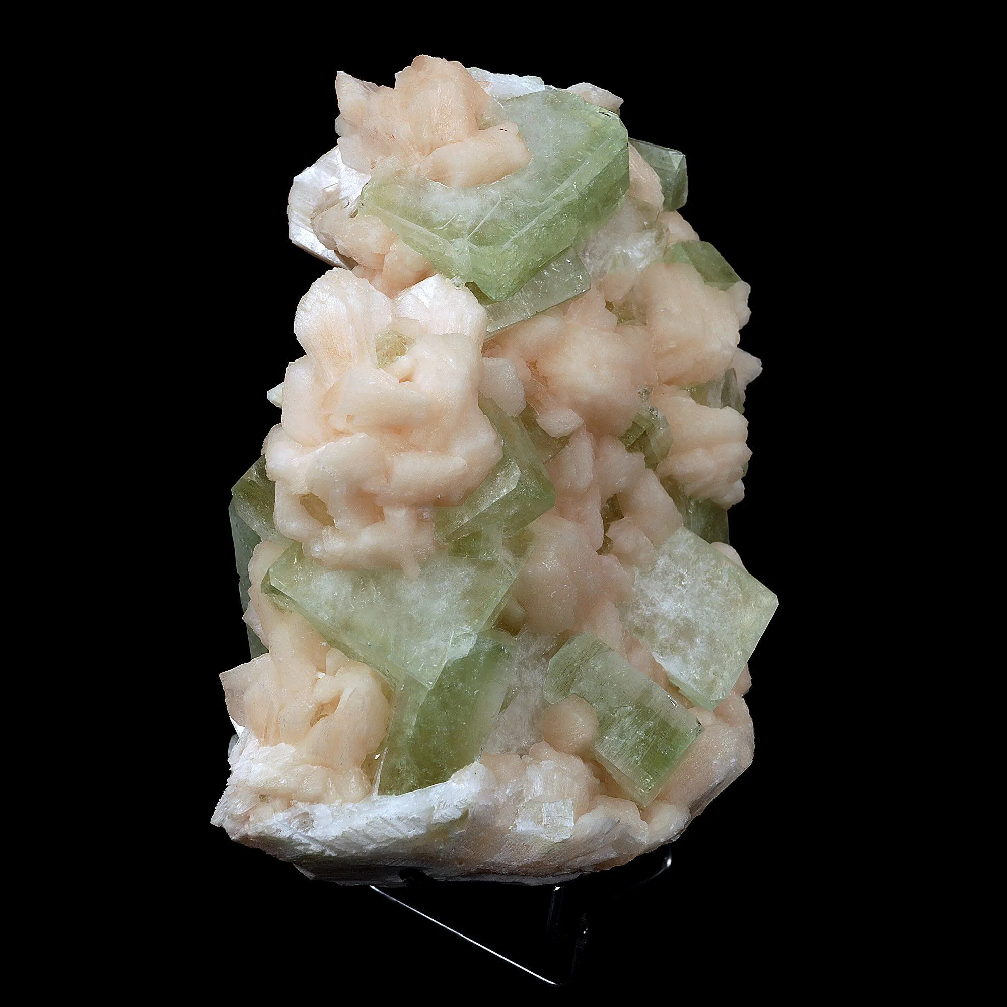 Apophyllite Green Cubes with Stilbite Natural Mineral Specimen - image 2
