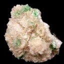 Apophyllite green disco formation on Stilbite Natural Mineral Specimen - image 3