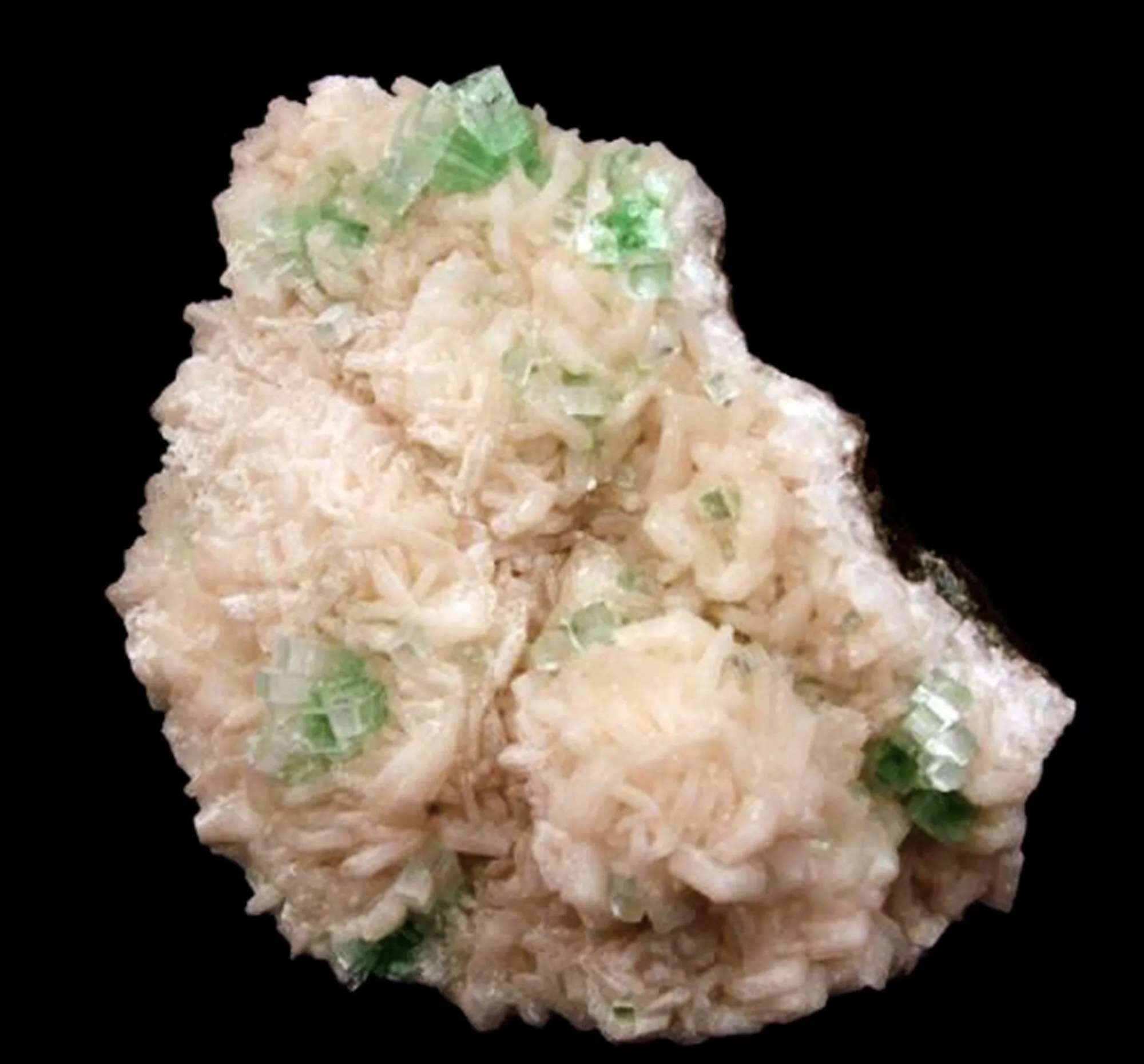 Apophyllite green disco formation on Stilbite Natural Mineral Specimen - image 3