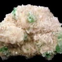 Apophyllite green disco formation on Stilbite Natural Mineral Specimen - image 2