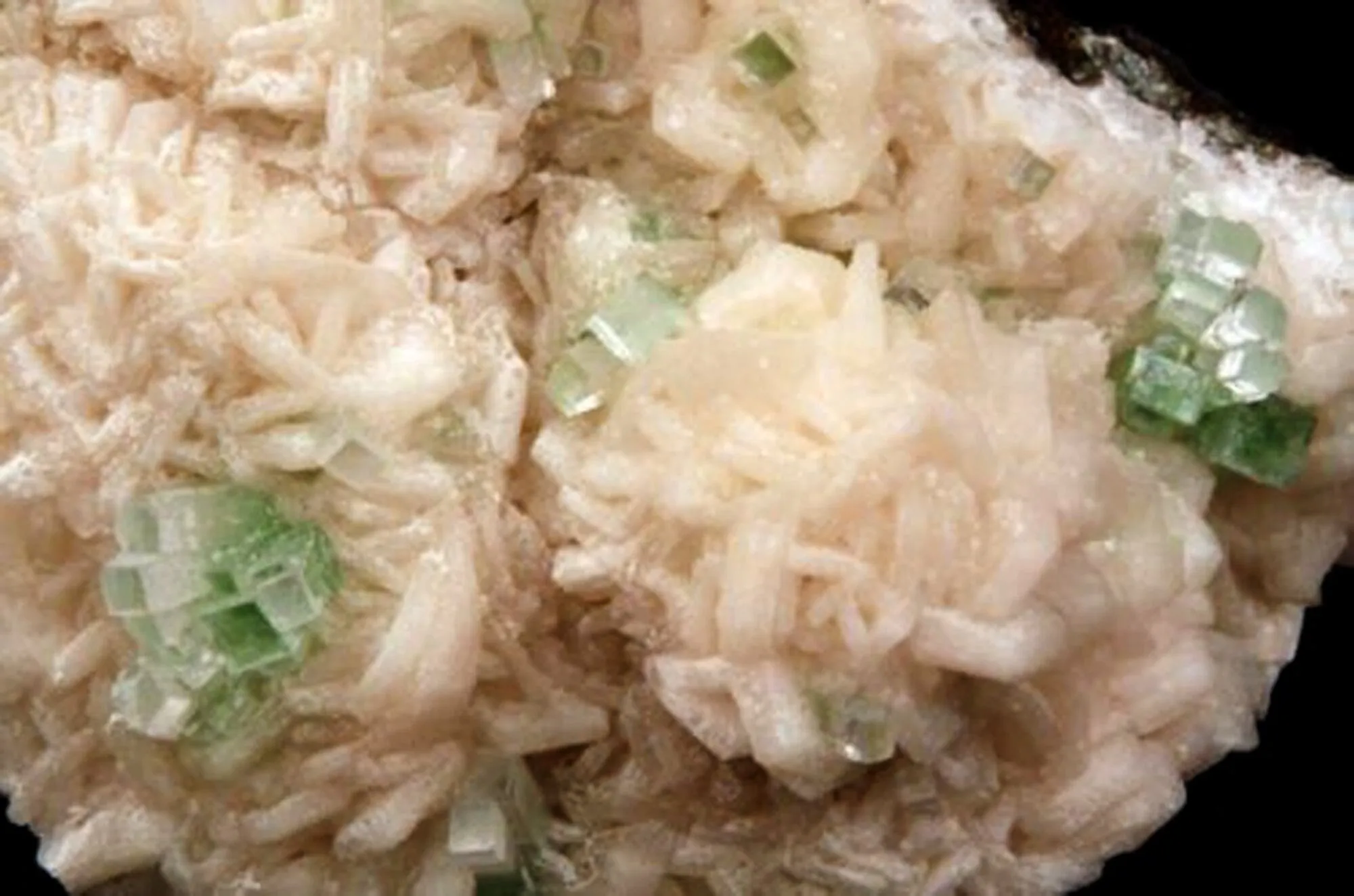 Apophyllite green disco formation on Stilbite Natural Mineral Specimen - image 5