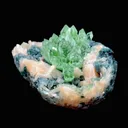 Apophyllite Green Flower on Chalcedony Natural Mineral Specimen - image 3