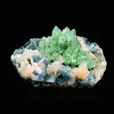 Apophyllite Green Flower on Chalcedony Natural Mineral Specimen - image 4