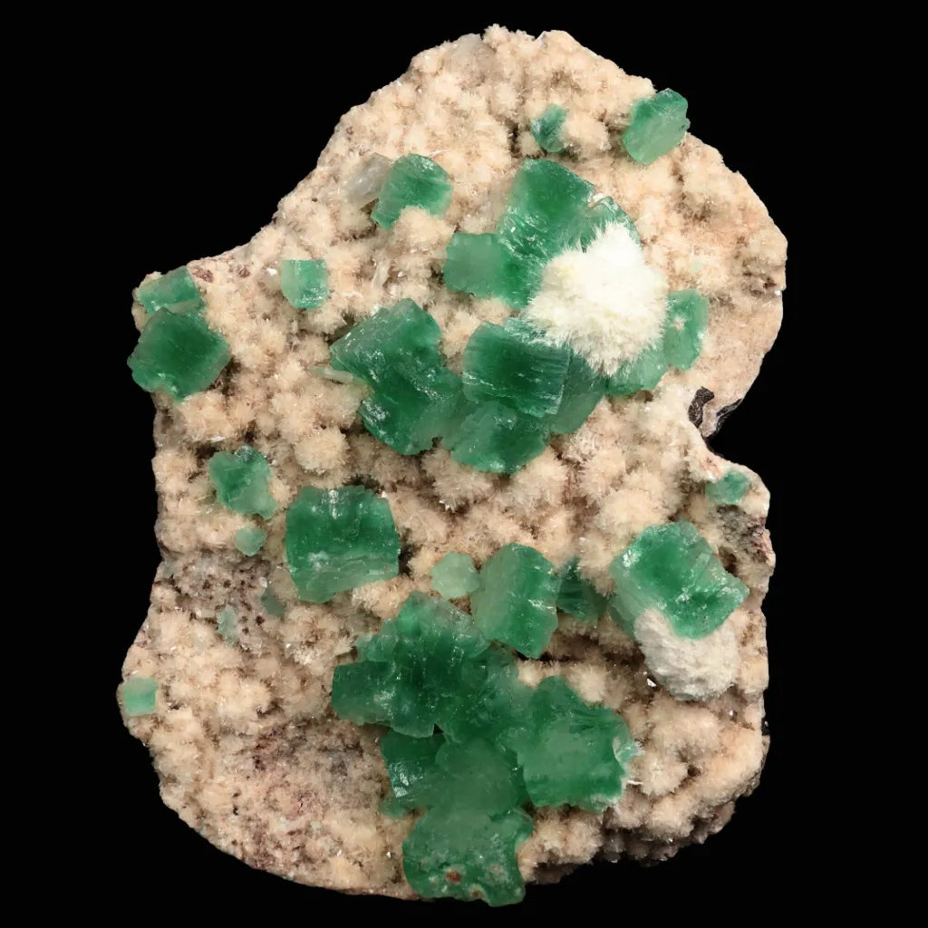 Apophyllite green with Mordenite Free Standing Natural Mineral Specimen image