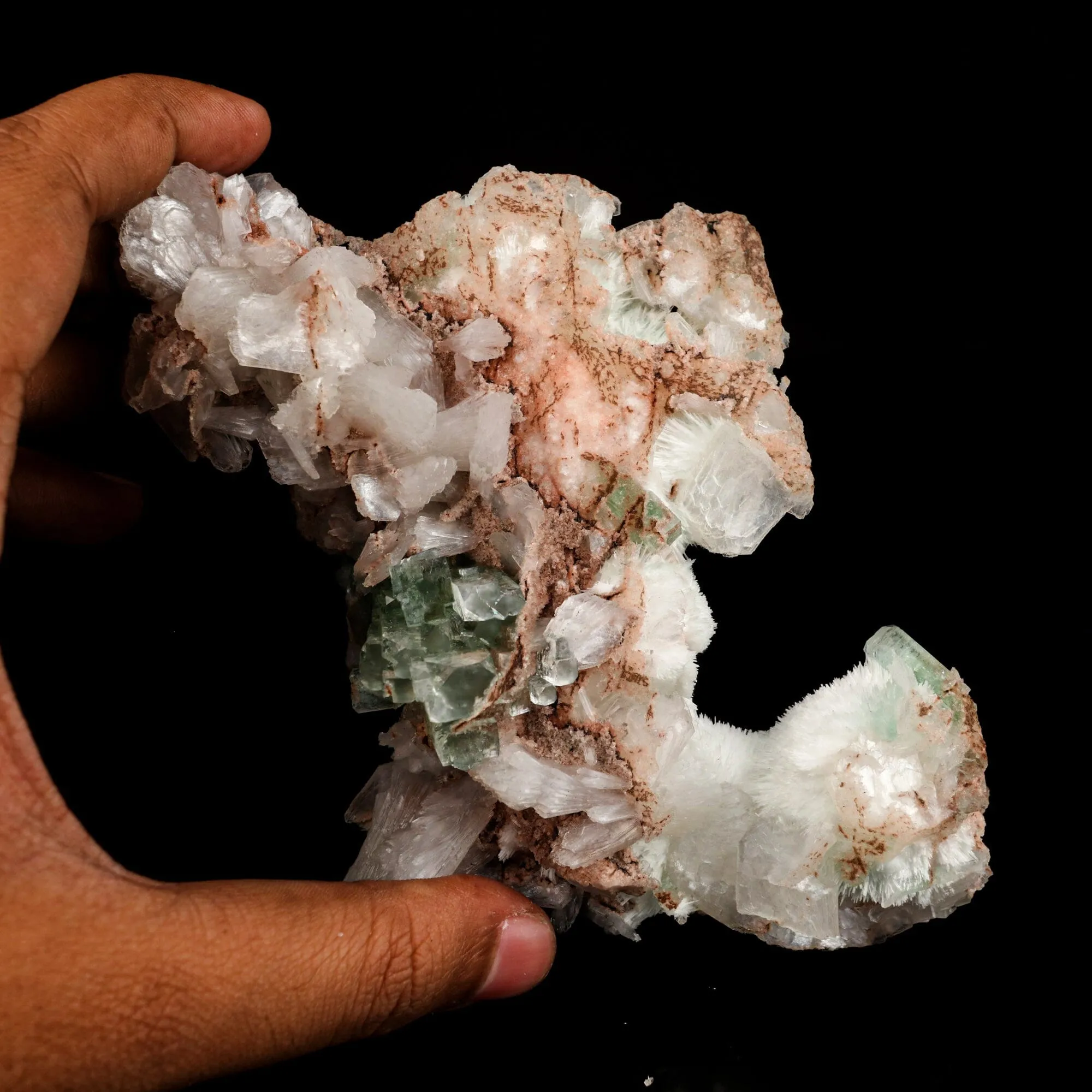 Apophyllite Green with Mordenite Natural Mineral Specimen - image 5